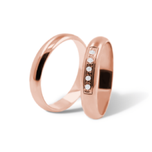 Courtney snubní prsteny růžové zlato šperky milan jiříček K116