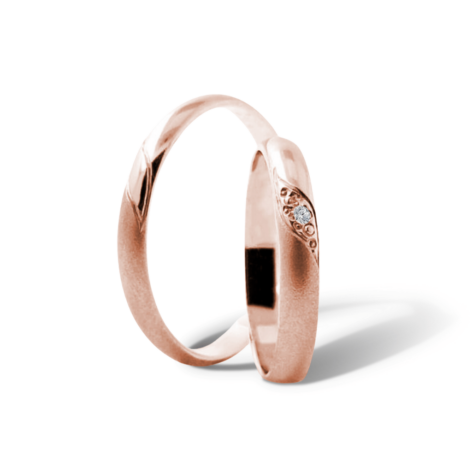 Caren snubní prsteny růžové zlato šperky milan jiříček