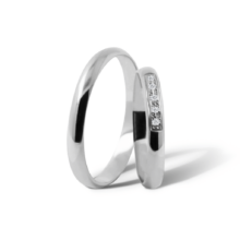 stříbrné snubní prsteny christina K61 bílé zlato šperky milan jiříček