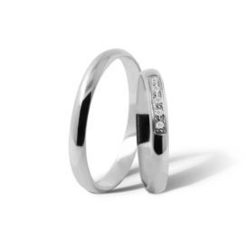 stříbrné snubní prsteny christina K61 bílé zlato šperky milan jiříček