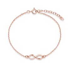 zlatý náramek nekonečno s kamínky růžové zlato šperky milan jiříček