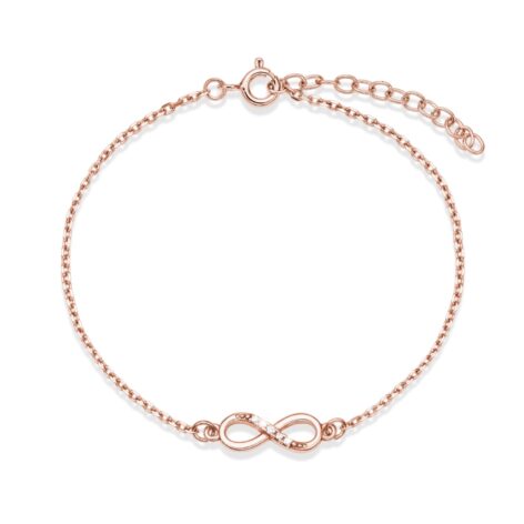 zlatý náramek nekonečno s kamínky růžové zlato šperky milan jiříček