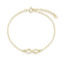 zlatý náramek nekonečno s kamínky žluté zlato šperky milan jiříček