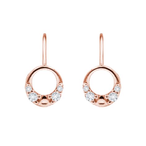 náušnice růžové zlato