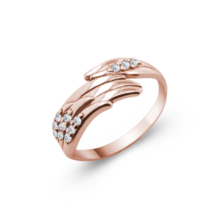 prsten andělská křídla s kamínky růžové zlato šperky jiříček