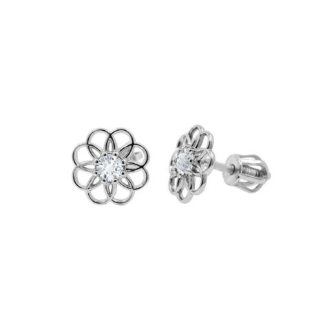 stříbrné náušnice květy šperky jiříček