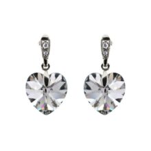 stříbrné náušnice křišťálové srdce s kamínky swarovski šperky jiříček
