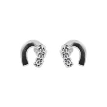 stříbrné náušnice podkovy s kamínky šperky jiříček