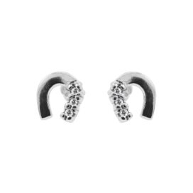 stříbrné náušnice podkovy s kamínky šperky jiříček