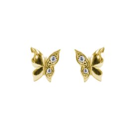 zlaté náušnice motýli