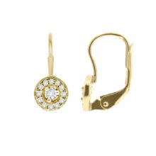 zlaté náušnice se zirkony