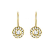 zlaté náušnice se zirkony