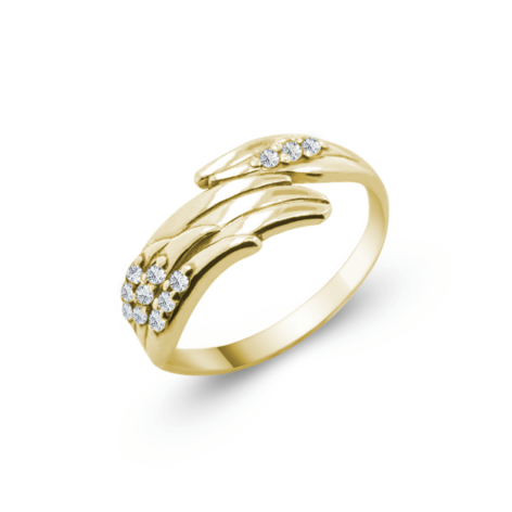 zlatý prsten andělská křídla žluté zlato šperky jiříček