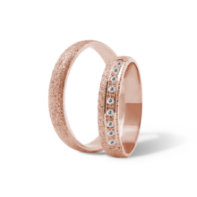 Clara snubní prsteny růžové zlato šperky milan jiříček K121