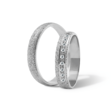 Clara stříbrné snubní prsteny bílé zlato šperky milan jiříček K121