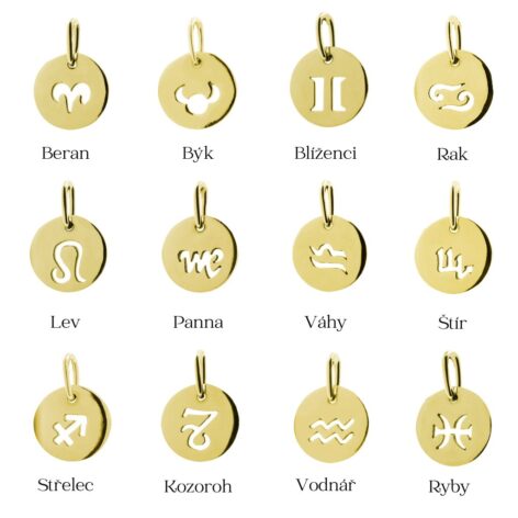vega zlatý přívěsek znamení zvěrokruhu šperky jiříček sada