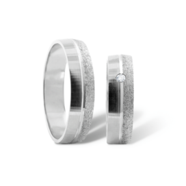 Carrie stříbrné snubní prsteny bílé zlato šperky milan jiříček k125