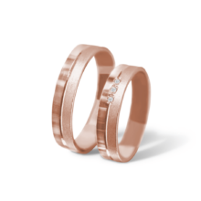 Charlie snubní prsteny růžové zlato šperky milan jiříček k120