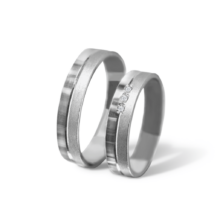 Charlie stříbrné snubní prsteny bílé zlato šperky milan jiříček k120