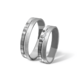 Charlie stříbrné snubní prsteny bílé zlato šperky milan jiříček k120