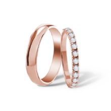 Candice snubní prsteny růžové zlato šperky milan jiříček K114