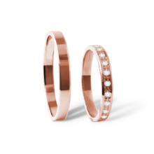 Connie snubní prsteny růžové zlato šperky milan jiříček K122