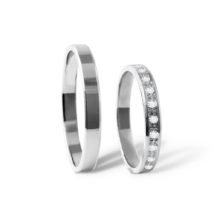 Connie stříbrné snubní prsteny bílé zlato šperky milan jiříček K122