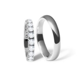 cornelia snubní prsteny bílé zlato stříbro