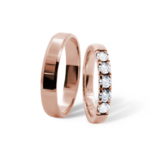 Calla snubní prsteny růžové zlato šperky milan jiříček K119 S40