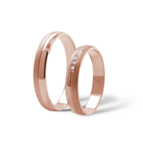 Chelsea K107 snubní prsteny růžové zlato šperky milan jiříček