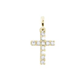 Zlatý přívěsek Křížek s kamínky šperky jiříček