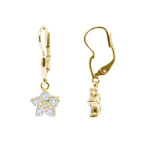 zlaté náušnice květy