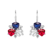 stříbrné náušnice flora trikolora šperky jiříček