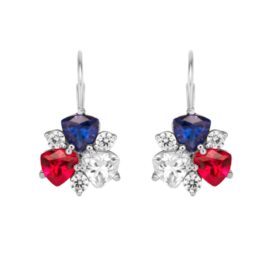 stříbrné náušnice flora trikolora šperky jiříček