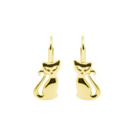zlaté náušnice kočky