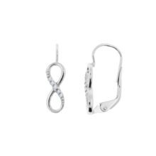 stříbrné náušnice nekonečno se zirkony šperky jiříček