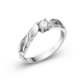 stříbrný zásnubní prsten Adelin