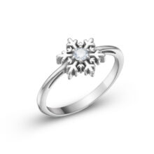 stříbrný prsten Sněhová vločka