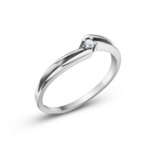 Stříbrný zásnubní prsten Paulette