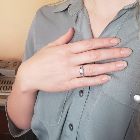 stříbrný zásnubní prsten Brooklyn