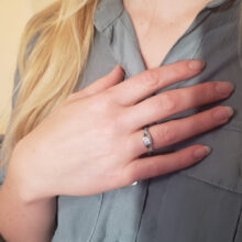 stříbrný zásnubní prsten Brooklyn