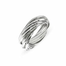 stříbrný prsten kruhy