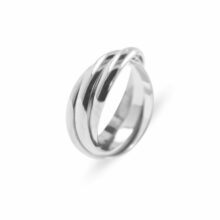 stříbrný prsten kruhy