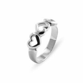 stříbrný prsten srdce