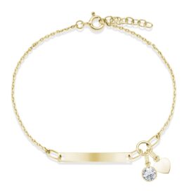 Personalizovaný zlatý náramek s ověsky s možností rytiny šperky jiříček