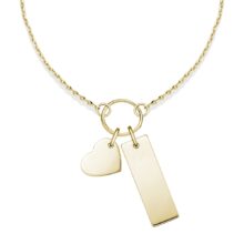 zlatý personalizovaný náhrdelník srdíčko destička žluté zlato šperky jiříček