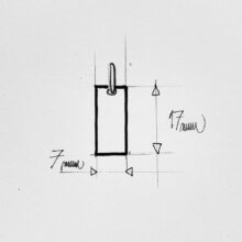 441 50/1 Personalizovaný stříbrný přívěsek Destička II. rozměry
