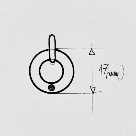 441 710 Personalizovaný stříbrný přívěsek Kruh s kamínkem rozměry