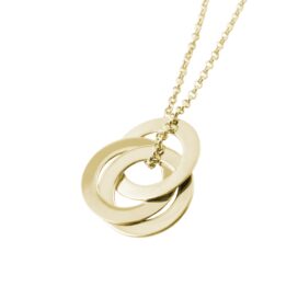 zlatý personalizovaný náhrdelník trinity s rytinou žluté zlato šperky jiříček