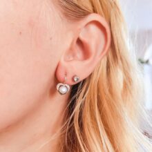 stříbrné náušnice s perlou daphine